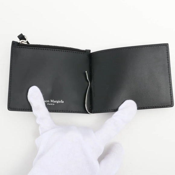 Maison Margiela 4 Stitches Leather Money Bifold Clip Wallet - Picture 3 of 5